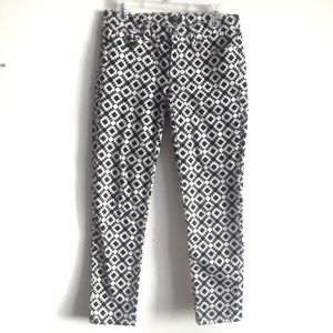 J Crew Geometric Print Strech Skinny
